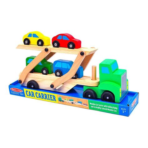 Melissa And Doug Car Carrier Truck Wooden Toy Set Lehmans