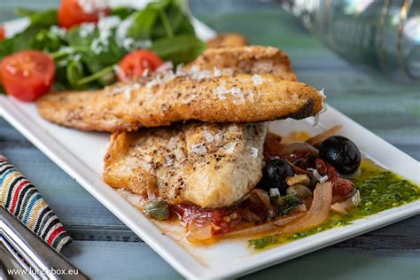 Crispy Pan Fried Sea Bass Fillets With Capers No Flour Lunchbox