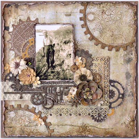 Grandpa 1600×1600 Heritage Scrapbook Pages Steampunk Scrapbook