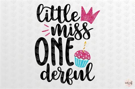 Little Miss Onederful - Birthday SVG EPS DXF PNG By CoralCuts