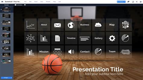 Basketball Prezi Next Template Creatoz Collection