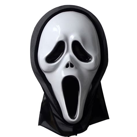 Opening Mouth And Long Tongue Scream Ghost Scary Face Mask