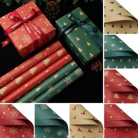 Zhaomeidaxi Christmas Wrapping Paper Thick Kraft Paper Gift Wrapping