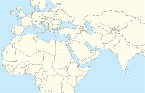 Blank Map Of North Africa And The Middle East Map Of Africa