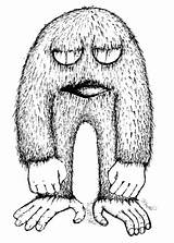 Yeti Coloring Cartoon Bigfoot Printable Drawing Categories sketch template