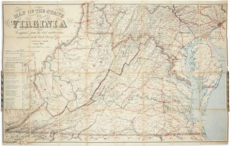 Exceptional Civil War Map Of Virginia And West Virginia From The Us