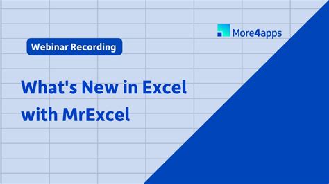 What S New In Excel With MrExcel YouTube