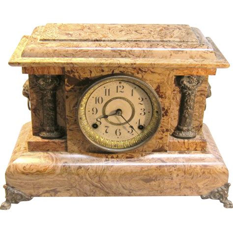 Antique Seth Thomas Adamantine Mantel Clock Circa 1891 From