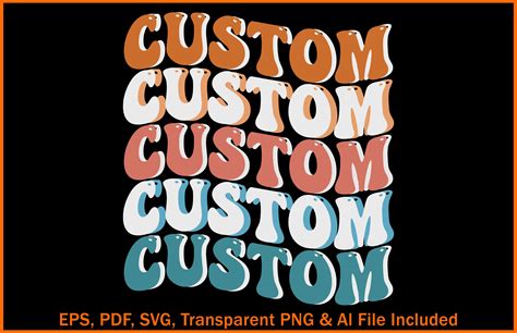 Custom Retro Wavy Svg T Shirts Design Graphic By Prantoart99