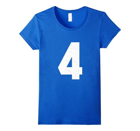 Jersey Number 4 Athletic Style Sports T Shirt 4lvs 4loveshirt