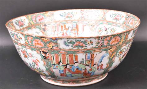 Lot Detail Chinese Famille Rose Punch Bowl