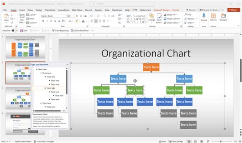 Free Org Chart Powerpoint Template And Presentation Slide
