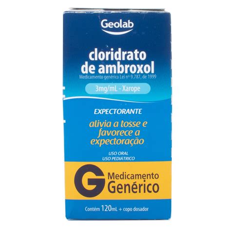 Cloridrato de Ambroxol 15mg ml Xarope Pediátrico Geolab Bemol Farma