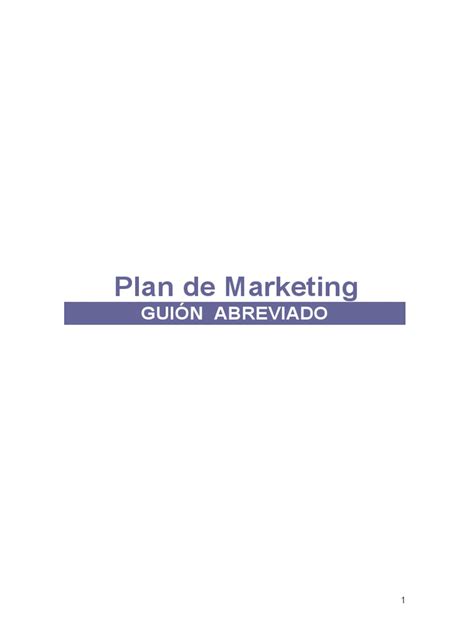 Esquema Plan De Marketing Tarea Comercializacion Pdf Marketing