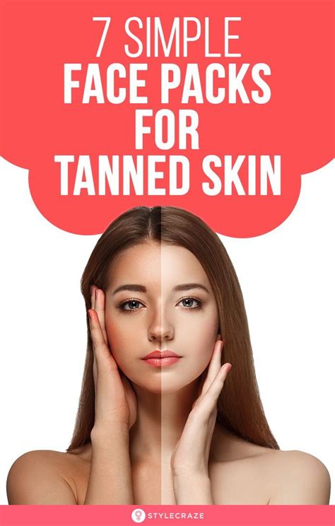 Simple Homemade Face Packs For Tanned Skin Tan Removal Remove Tan