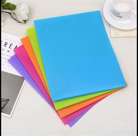 Wholesale Cheap Custom Colorful A4 Pp Plastic 2 Pocket Document File