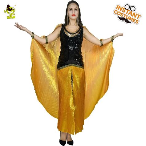 Adult Egyptian Queen Costume Women Noble Cosplay Glistening Outfits