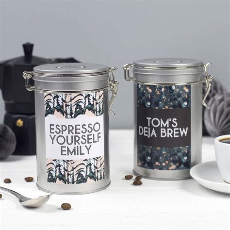 Personalised Coffee T Tin By Novello
