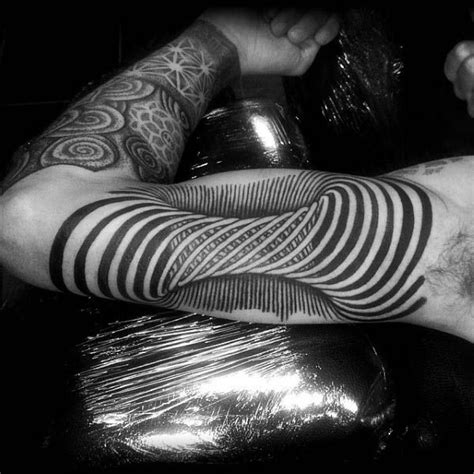 100 Optical Illusion Tattoos For Men Eye Deceiving Designs Optical