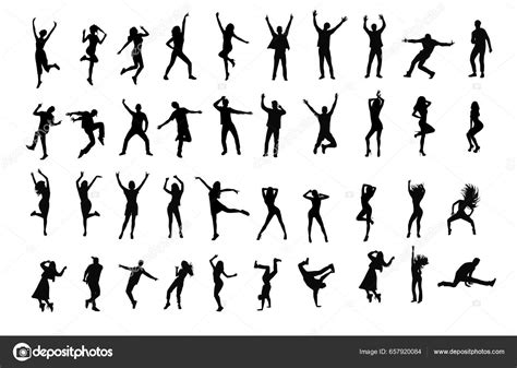 Man Woman Dancing Silhouettes Stock Vector By ©harperuki 657920084