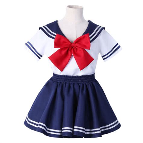 Japanese Girls Sailor Moon Jk High School Uniform Pleated Skirt Outfit
