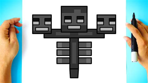 How To Draw Wither Minecraft Youtube