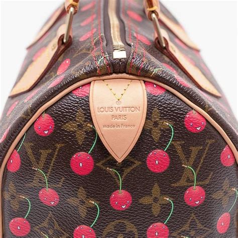 Louis Vuitton Limited Edition Monogram Cerises Speedy 25 Bag Cherry Print At 1stdibs