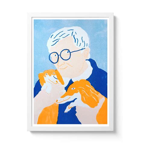 David Hockney And His Dachshunds National Park Print Shop