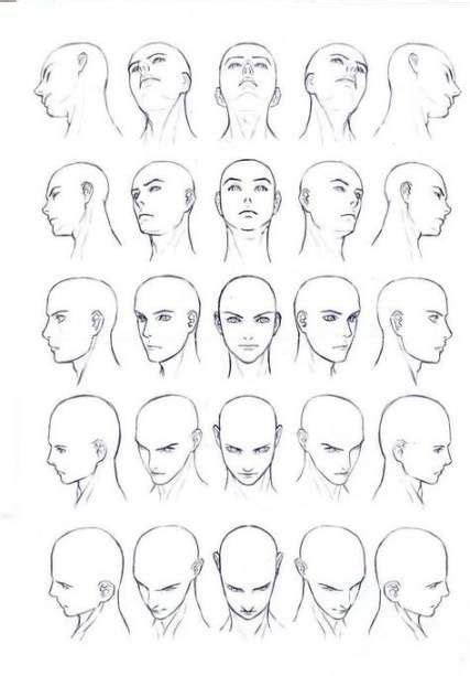 Draw Anime Faces Different Angles Anime Face Drawing Manga Draw Male