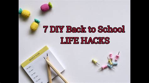 7 Diy Back To School Life Hacks Youtube