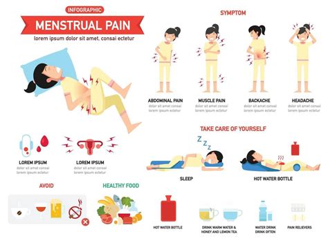 Menstrual Pain Infographics Illustration Vector Art At Vecteezy