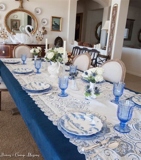 A French Blue And White Tablescape Petite Haus