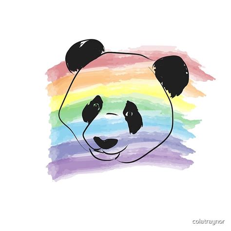 Rainbow Panda Digital Art By Colatraynor Redbubble