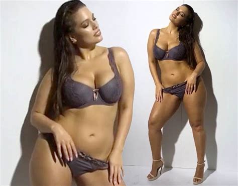 Ashley Graham Nearly Flashes Everything As She Pulls Down Bikini In