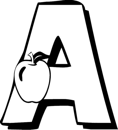Letter a coloring pages to download and print for free