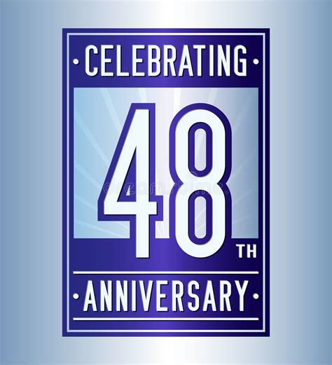 48 Years Celebrating Anniversary Design Template 48th Logo Vector And