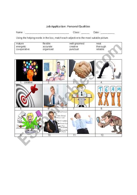 Personal Qualities Worksheet Esl Worksheet By Soulsensei