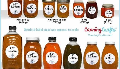 Canning label size charts for regular & wide mouth mason jars | Canning
