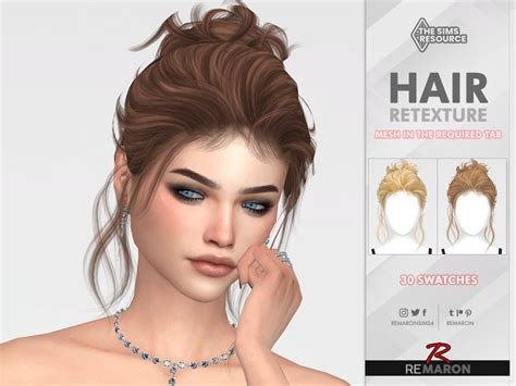 Miss Paraply Anto`s Madison Hairstyle Retextured Solid • Sims 4 Downloads