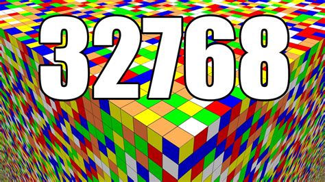Large Scale Rubiks Cube Simulation Solving 32768 Layers Youtube