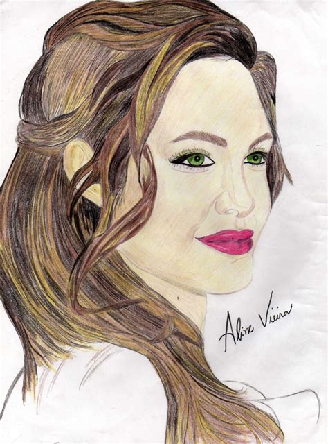 Arte Em Desenho Angelina Jolie