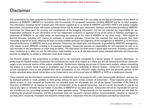 Investment Banking Slide Examples Of Disclaimer Alexanderjarvis Com