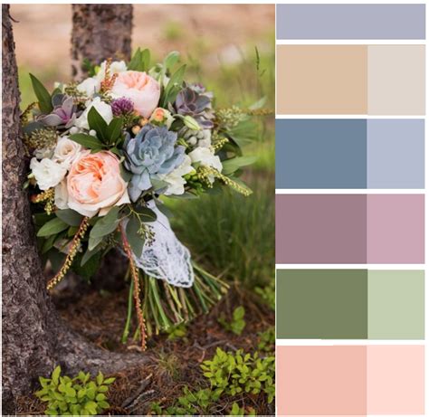 pulled colors from this bouquet to create my 