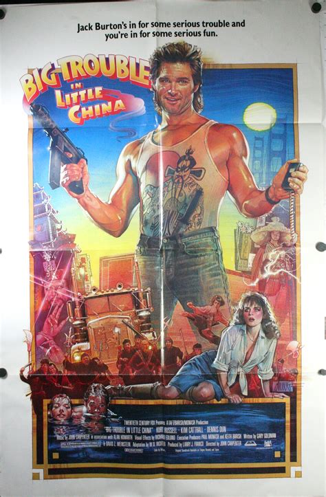 Big Trouble In Little China Original Kurt Russel Movie Poster