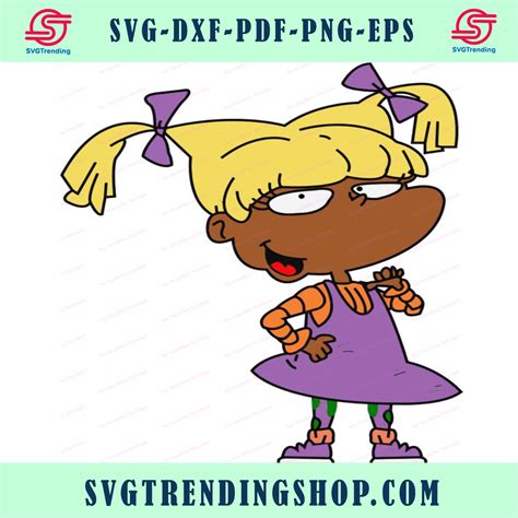 Angelica Pickles Rugrats Svg Png Dxf Cricut Silhouette Cu Inspire Hot