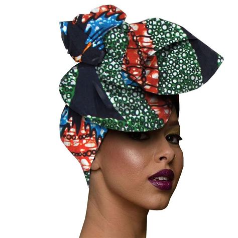 African Headwrap Women Cotton Wax Fabric Traditional Headtie Scarf Turban 100 Cotton Scarves