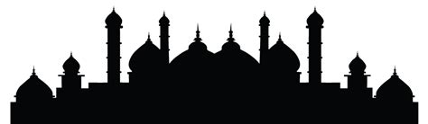 Full Set Islamic Mosque Silhouette Download Png Image