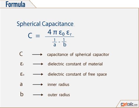 Capacitance Of A Spherical Capacitor Formula Electronic Diagram