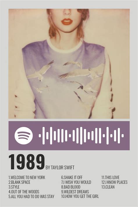 1989 By Taylor Swift Pôster De Música Cartazes De Música Capas De