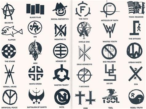 Two Different Types Of Symbols Are Shown In Black And White